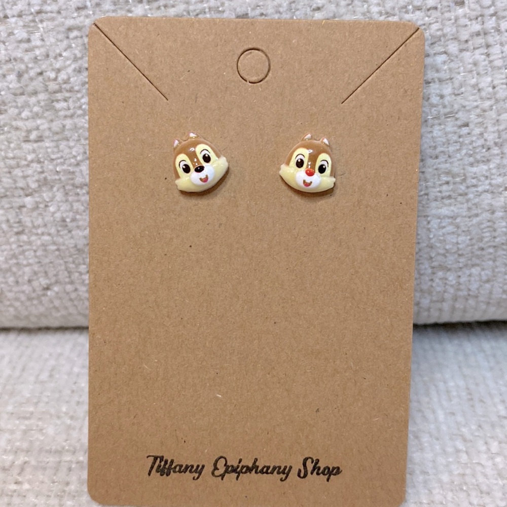 Disney Inspired Chip and Dale Stud Earrings NWT